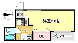 ヴィラサンシルク西大路【4階】の間取り