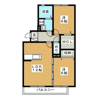 ジエンティール【2階】の間取り