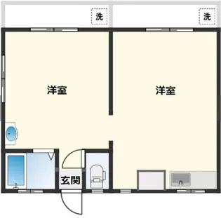 ピース・カレント沖洲【2階】の間取り