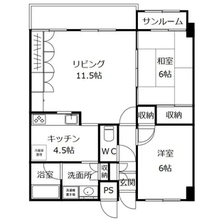 ダイアパレス玉川公園第1【9階】の間取り