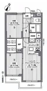 セザール大岡山ガーデン【2階】の間取り