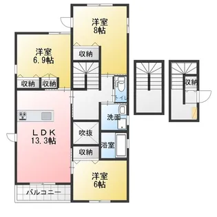 メゾンヴェールAndo【3階】の間取り