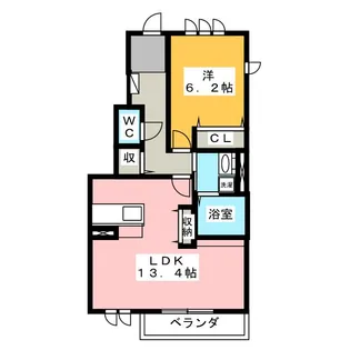 オアーゼ B【1階】の間取り