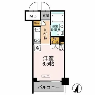 カスタリア武蔵小杉【5階】の間取り