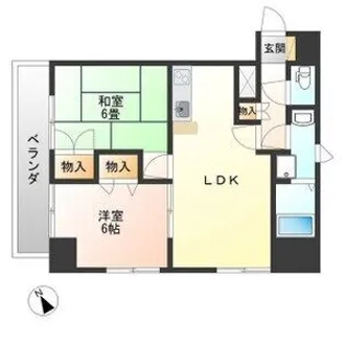 アーバンシェルB館【6階】の間取り