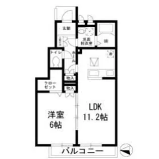シュエットメゾン【1階】の間取り
