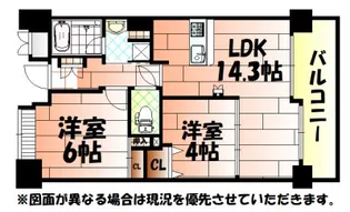 オークランドアサート小倉【5階】の間取り