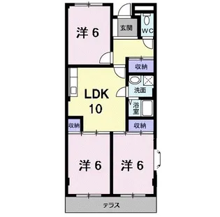 グリーンハイツ芝II【1階】の間取り