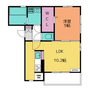 Erde荒井【3階】の間取り