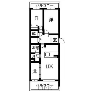 グランファーレ月寒中央ロワイヤル【5階】の間取り
