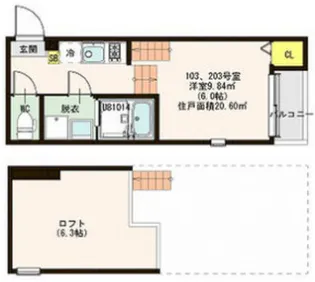 Casa Felice 堤町【1階】の間取り