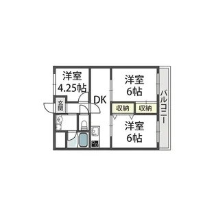 メゾン東中【1階】の間取り