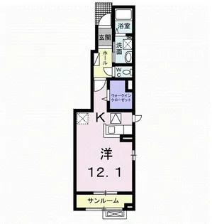 クオーレ【1階】の間取り