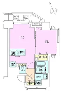 門前仲町レジデンス七番館【9階】の間取り