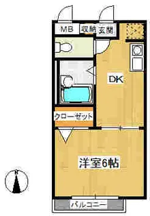 ユタカハイム【2階】の間取り