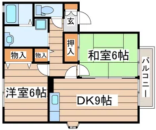 ルミエール福室G【2階】の間取り