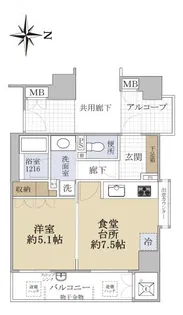 塚口駅前アーバンライフ【6階】の間取り