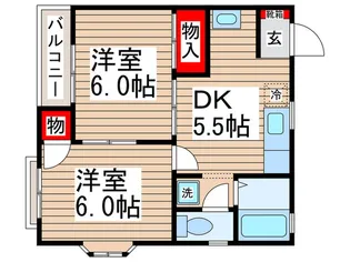 ニュ-フォ-レスト【2階】の間取り