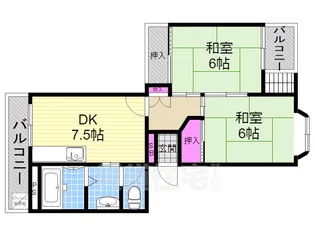 ヤネヤハイツ【3階】の間取り