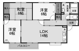 サザンコーポラス【2階】の間取り