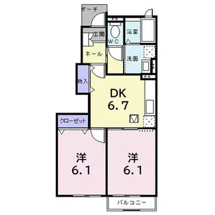 クレメント【1階】の間取り