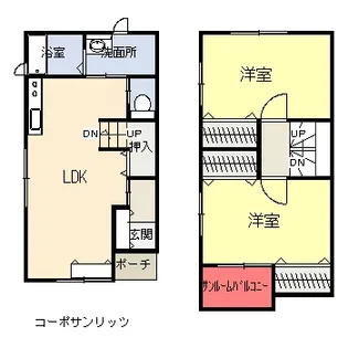 コーポサンリッツ【1階】の間取り
