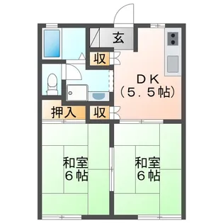 コーポタートル【1階】の間取り