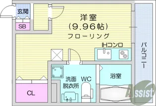 メリディアン鶴ケ谷【3階】の間取り