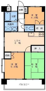 コーポラスSAYA【4階】の間取り