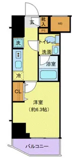 1Kの間取り画像