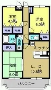 サンツヤマモトC【3階】の間取り