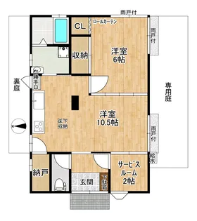ハイツ池田【1階】の間取り