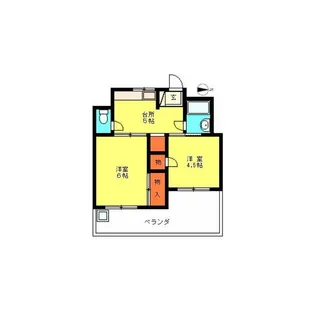 ドムスアルバ【7階】の間取り