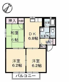 サンフォーレスA棟【2階】の間取り