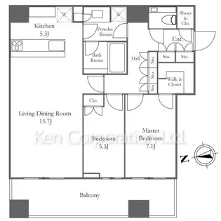 2LDKの間取り画像