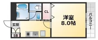 ウィンディア中山手【2階】の間取り