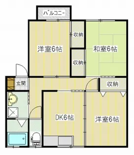 ラ・ポワール中村A【1階】の間取り
