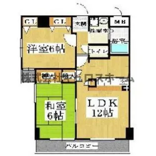 大阪府大阪市天王寺区国分町【マンション】の間取り