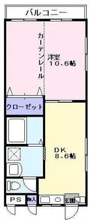 シャトル弐番館【4階】の間取り