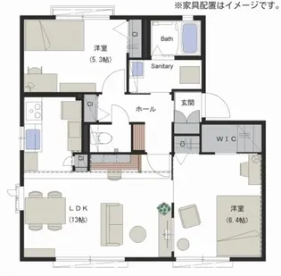 群馬県太田市下浜田町【アパート】の間取り