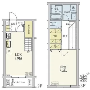 1LDKの間取り画像