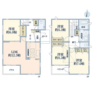 東京都杉並区永福3【一戸建】の間取り