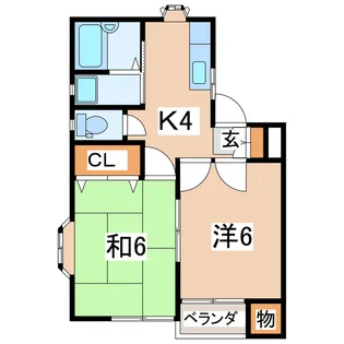 福島県郡山市字賀庄【アパート】の間取り