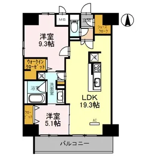 大阪府堺市堺区北花田口町3【マンション】の間取り