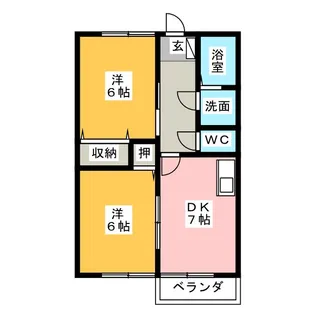 ハイツビレッジコート【1階】の間取り