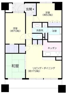 クランズスクエア盛岡 アーバンレジデンス【8階】の間取り