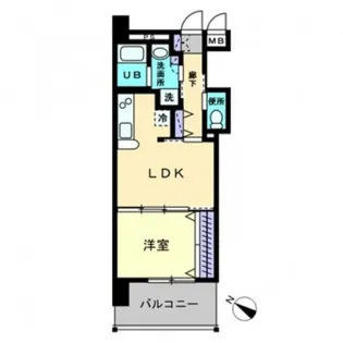 1LDKの間取り画像