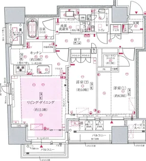 ジオグランデ白金台【6階】の間取り