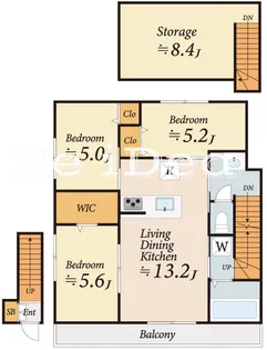 アルマコート豊田【2階】の間取り
