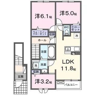 ラ・テール大平【2階】の間取り